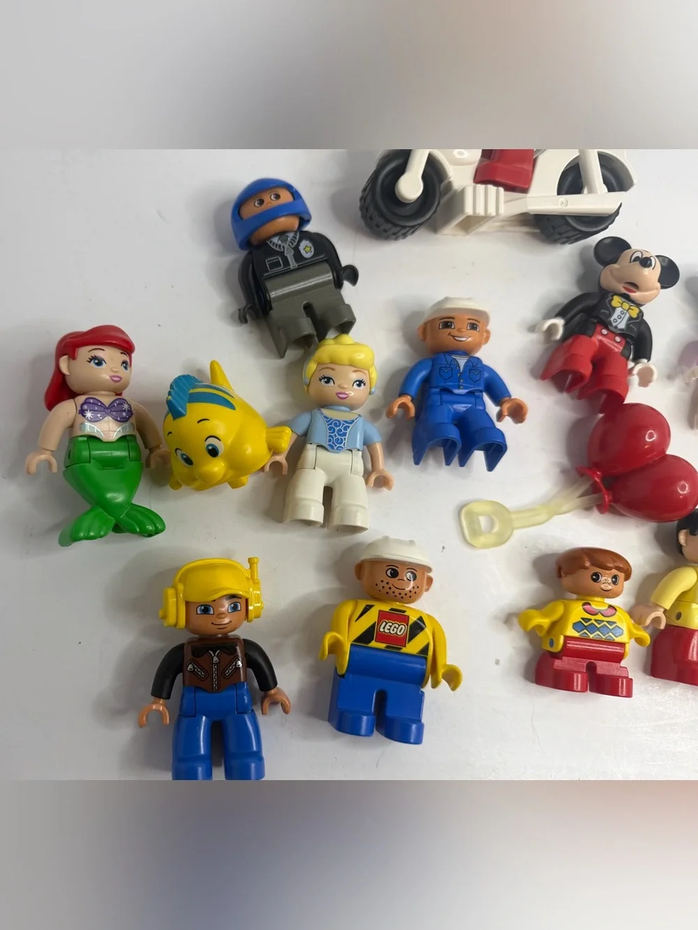 LEGO DUPLO Figure Lot - Disney Princesses, Mickey & Friends, Townspeople 12 Pcs